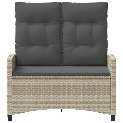 Panchina da giardino con cuscino 105 x 60 x 112 cm acciaio