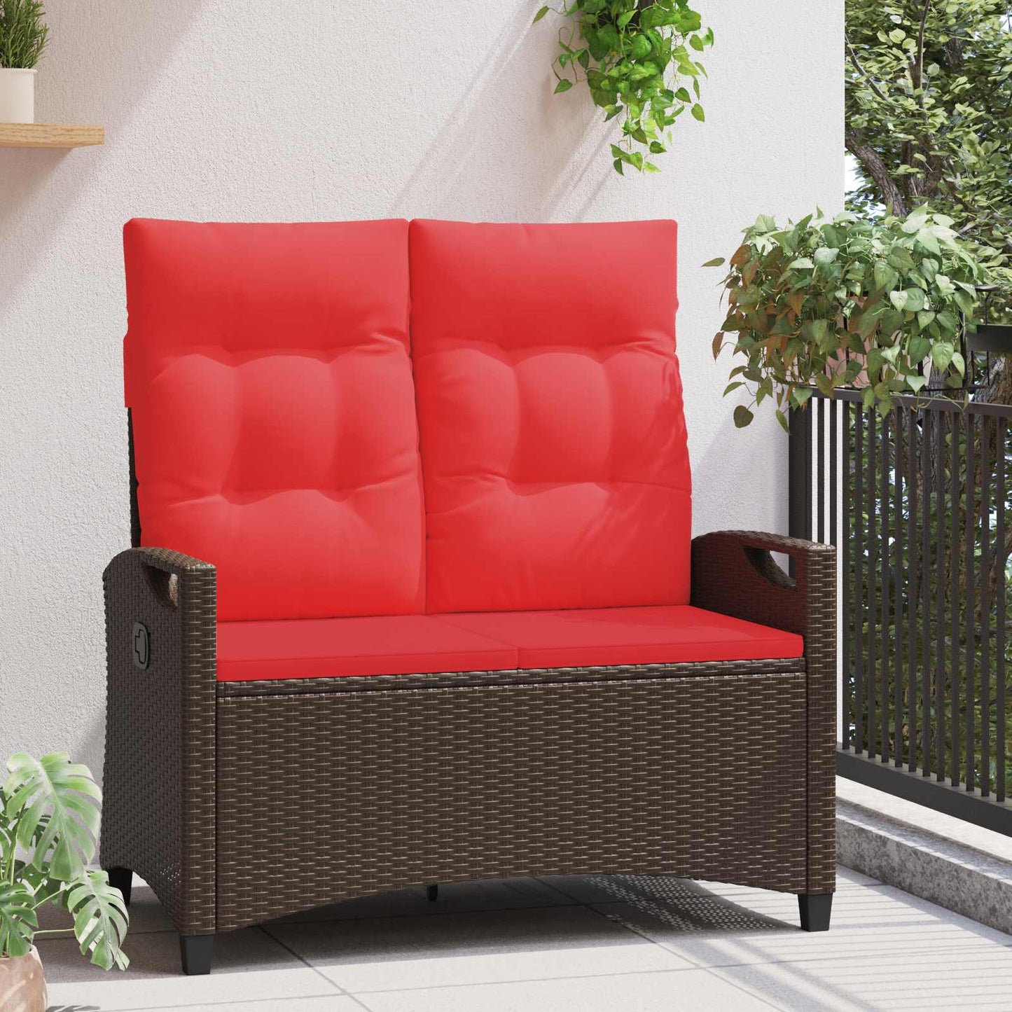 Panchina da giardino Marrone e Rosso 105 x 60 x 112 cm | homemem39