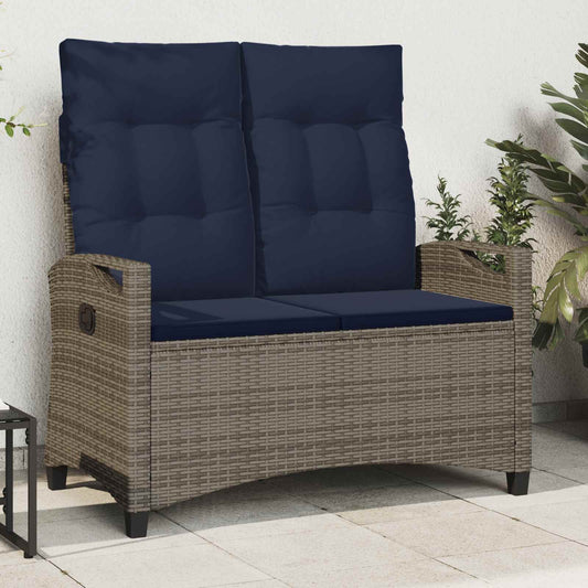 Panchina da giardino con cuscino 105 x 60 x 112 cm acciaio