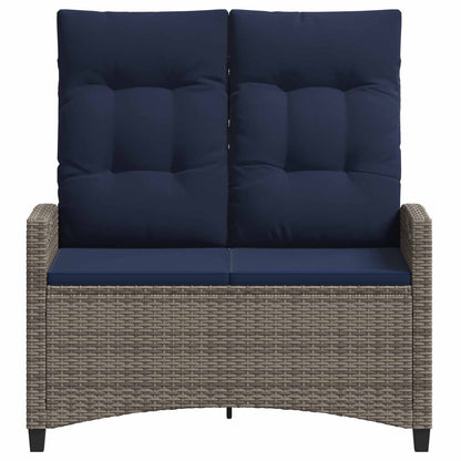 Panchina da giardino con cuscino 105 x 60 x 112 cm acciaio