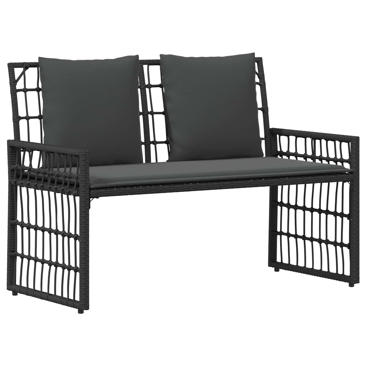 Set di Mobili da Esterno 4 pcs Nero e Grigio scuro | homemem39