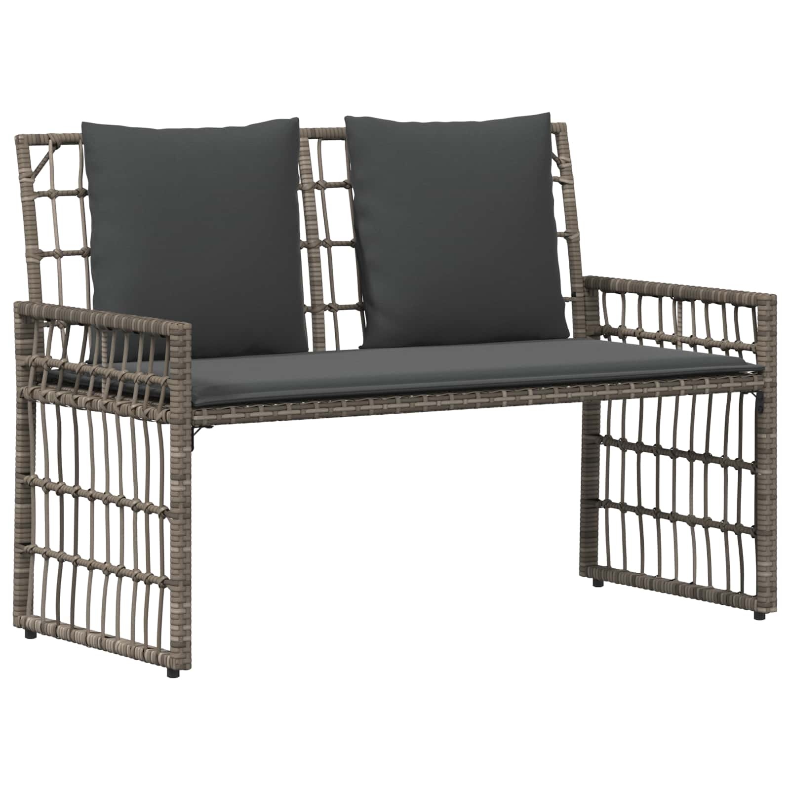 Set di Mobili da Esterno 4 pcs Nero e Grigio scuro | homemem39