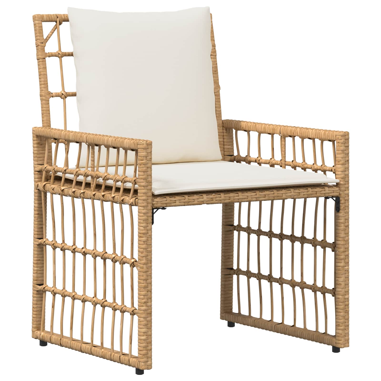 Set di Mobili da Esterno 5 pcs Naturale e Bianco Crema | homemem39