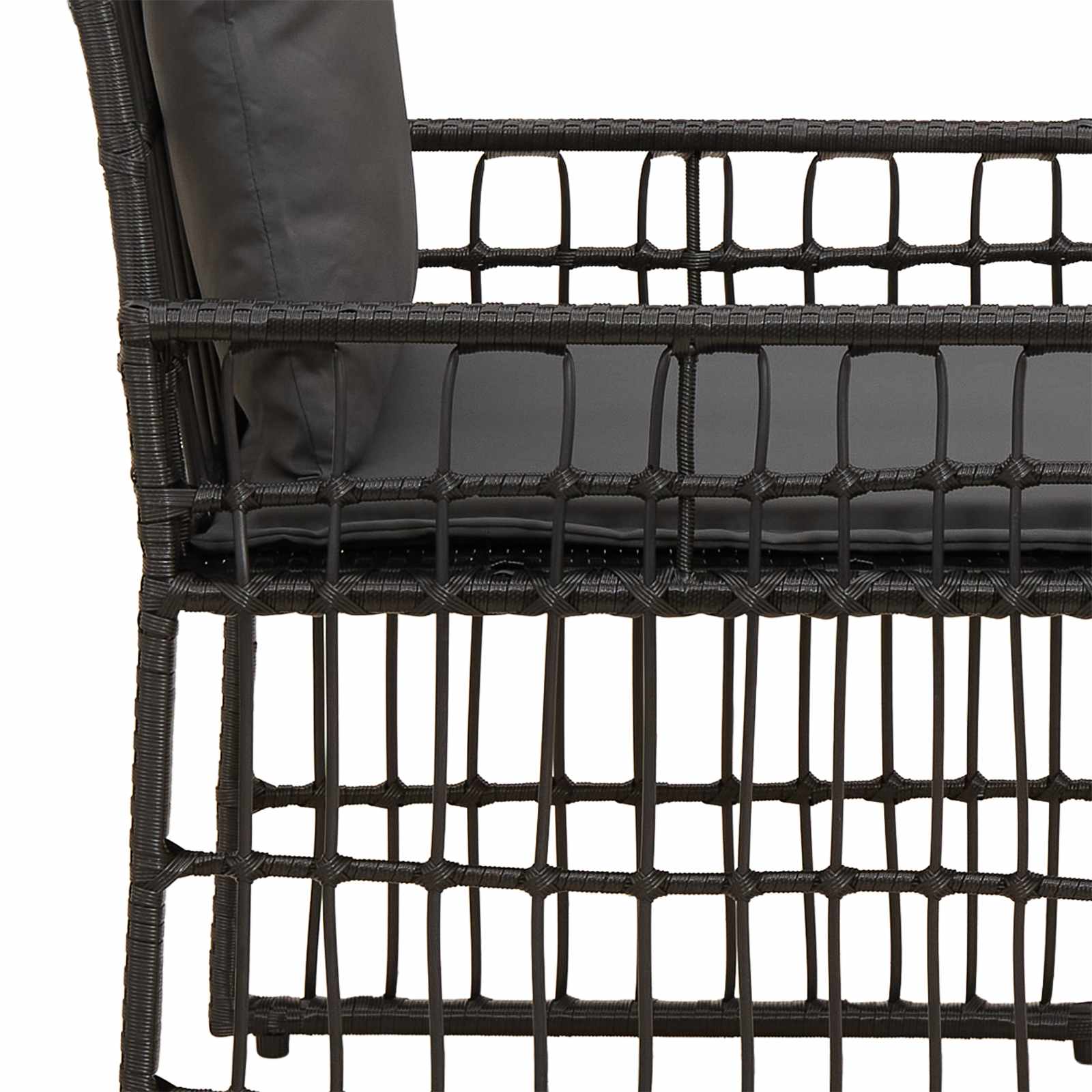 Set di Mobili da Esterno 3 pcs Nero e Grigio scuro | homemem39