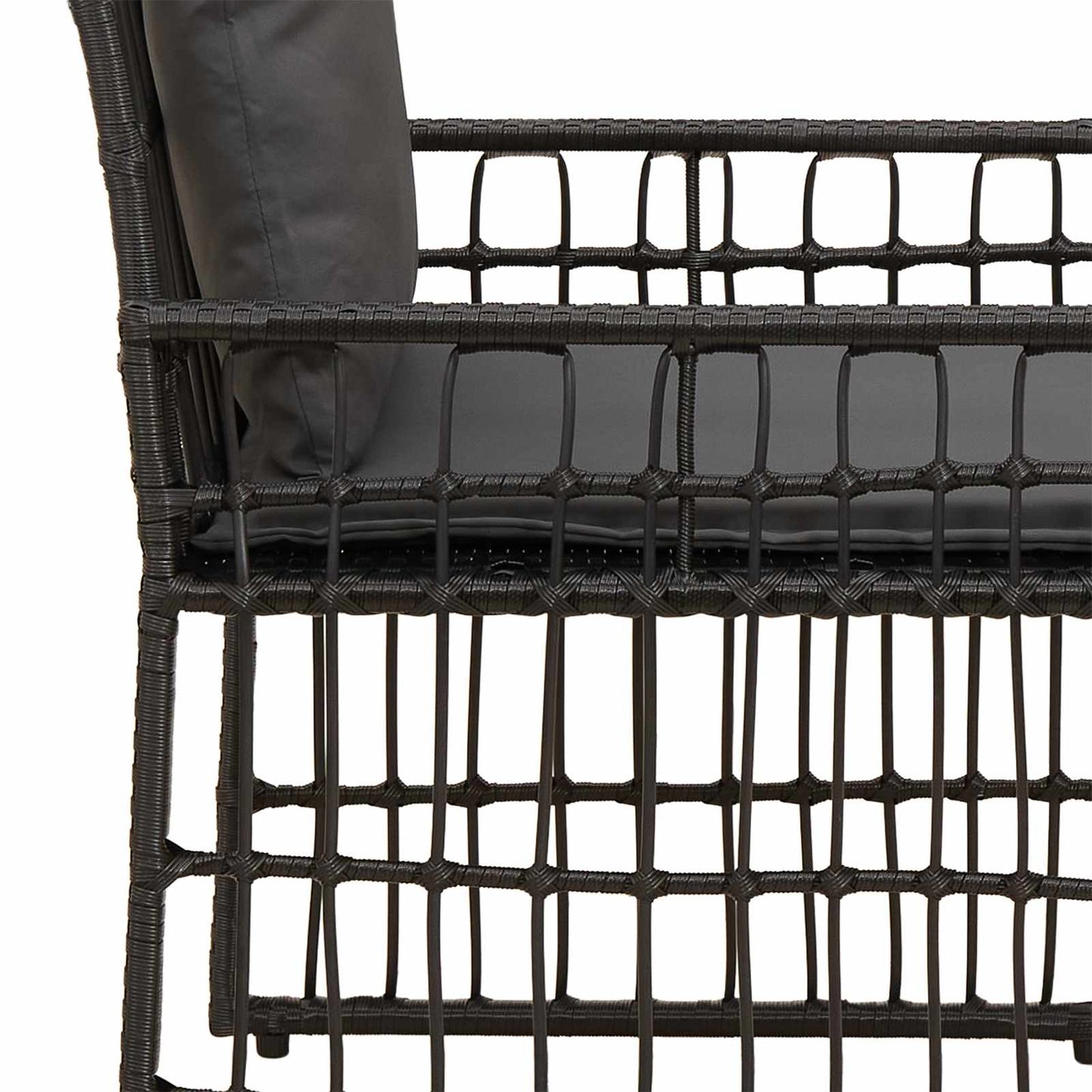 Set di Mobili da Esterno 3 pcs Nero e Grigio scuro | homemem39