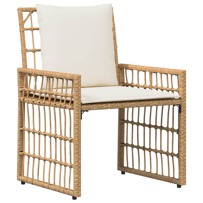 Set di Mobili da Esterno 3 pcs Naturale e Bianco Crema | homemem39