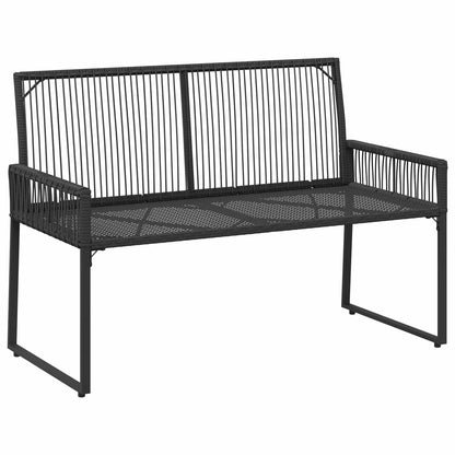 Set di Mobili da Esterno 4 pcs Nero e Bianco Crema polyrattan | homemem39