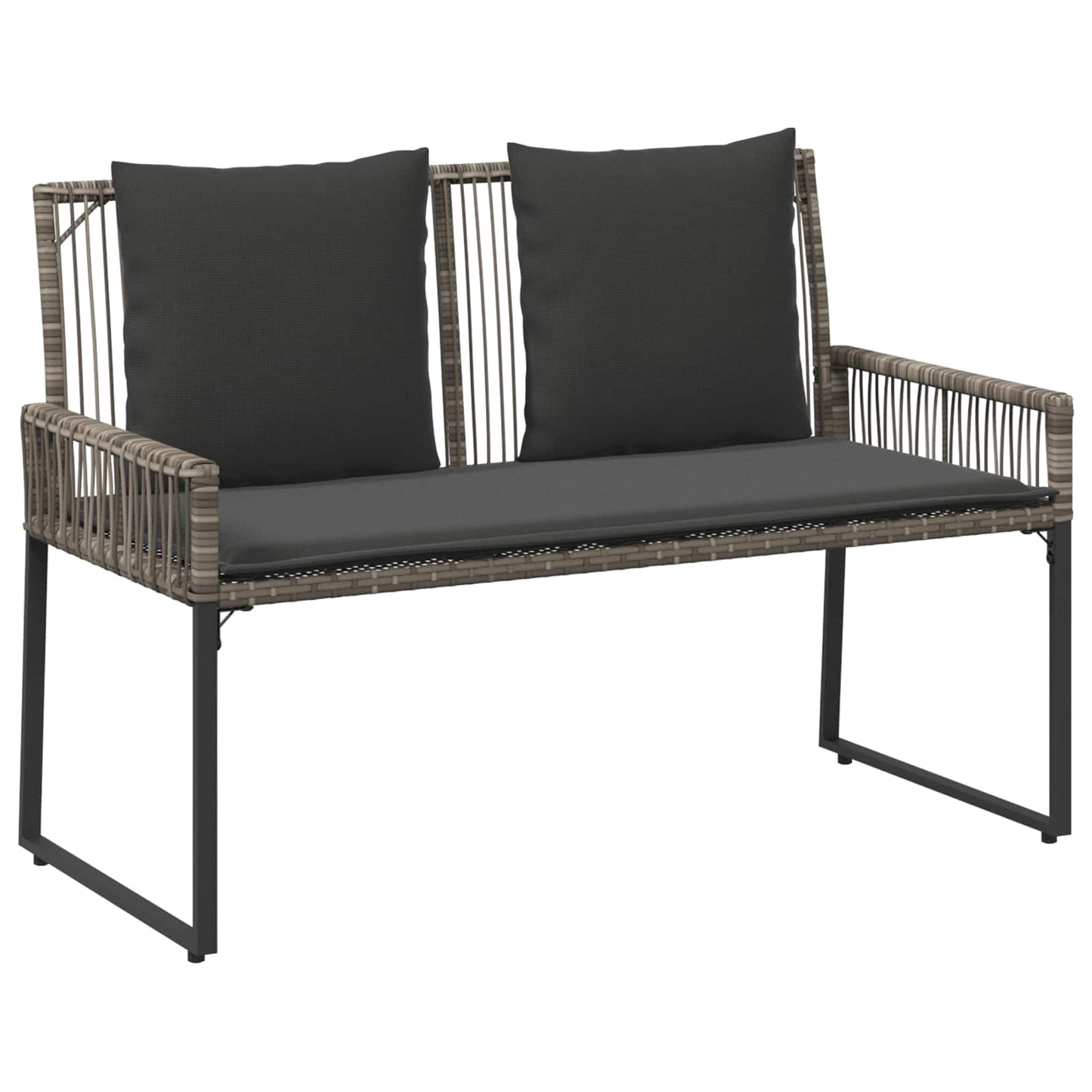 Set di Mobili da Esterno 9 pcs Grigio e Grigio Scuro polyrattan | homemem39