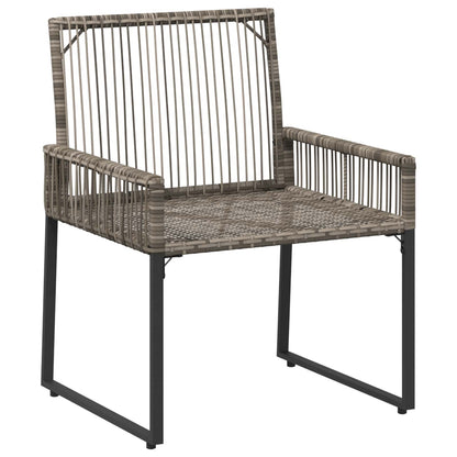 Set di Mobili da Esterno 9 pcs Grigio e Grigio Scuro polyrattan | homemem39