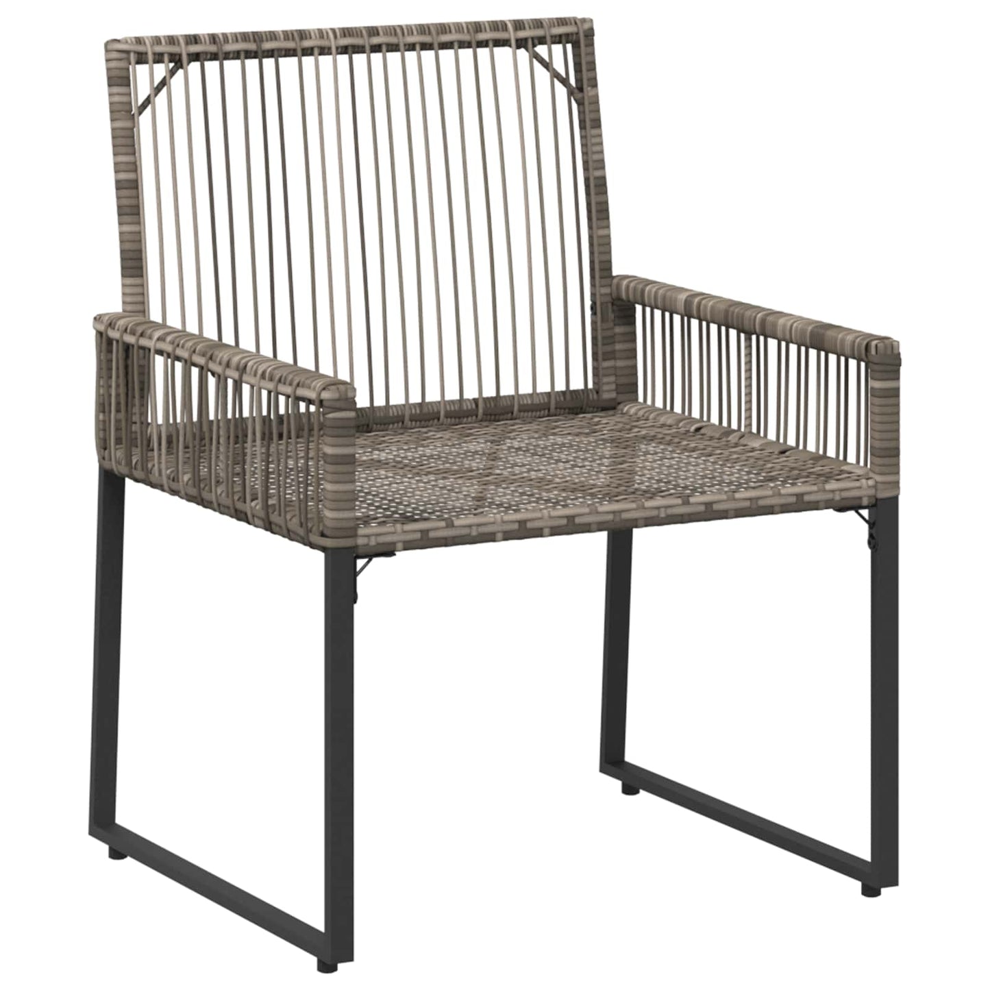 Set di Mobili da Esterno 9 pcs Grigio e Blu Navy polyrattan | homemem39