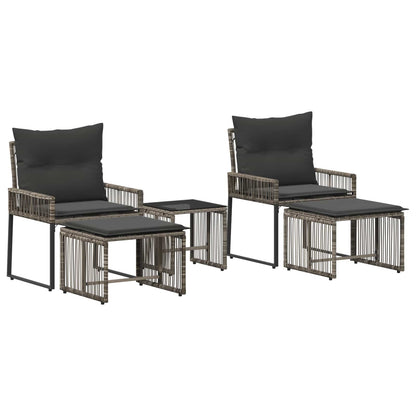 Set di Mobili da Esterno 11 pcs Grigio e Grigio Scuro