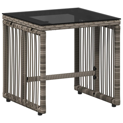 Set di Mobili da Esterno 11 pcs Grigio e Blu Navy polyrattan | homemem39