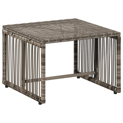 Set di Mobili da Esterno 11 pcs Grigio e Blu Navy polyrattan | homemem39