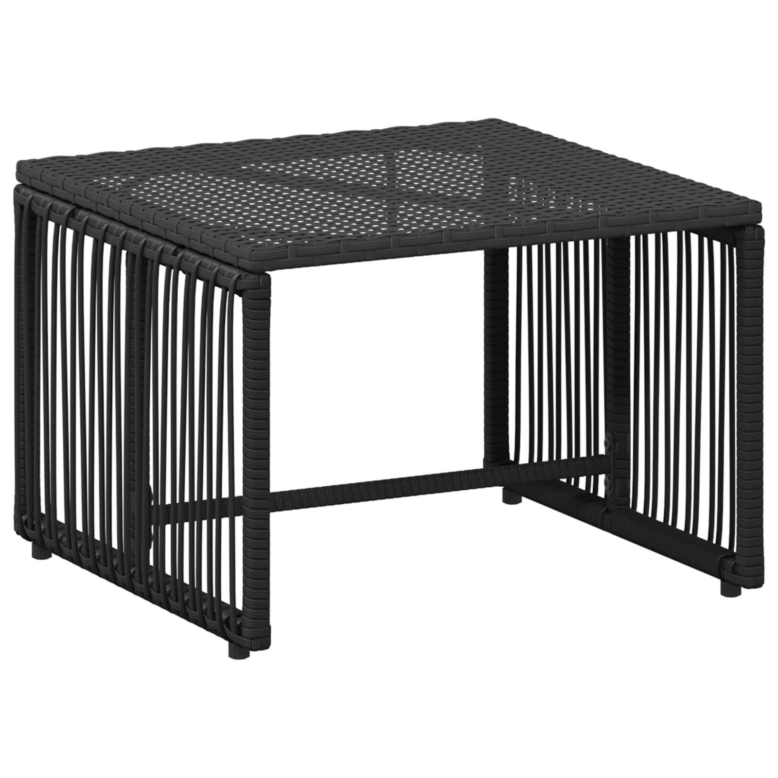 Set di Mobili da Esterno 11 pcs Nero e Turchese polyrattan | homemem39