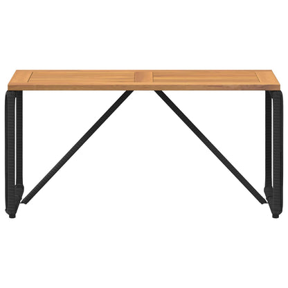 Tavolo da Esterno Nero e Marrone 80 x 40 x 40 cm polyrattan