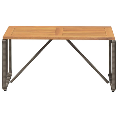 Tavolo da Esterno Grigio e Marrone 80 x 40 x 40 cm polyrattan