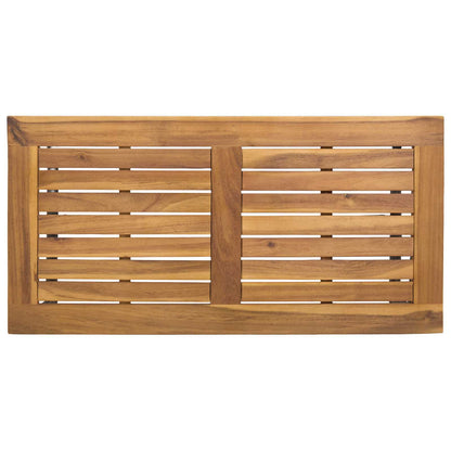 Tavolo da Esterno Grigio e Marrone 80 x 40 x 40 cm polyrattan