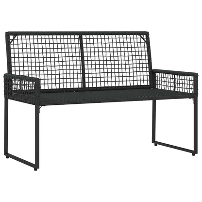 Set di Mobili da Esterno con cuscino 4 pcs Nero e Bianco Crema | homemem39