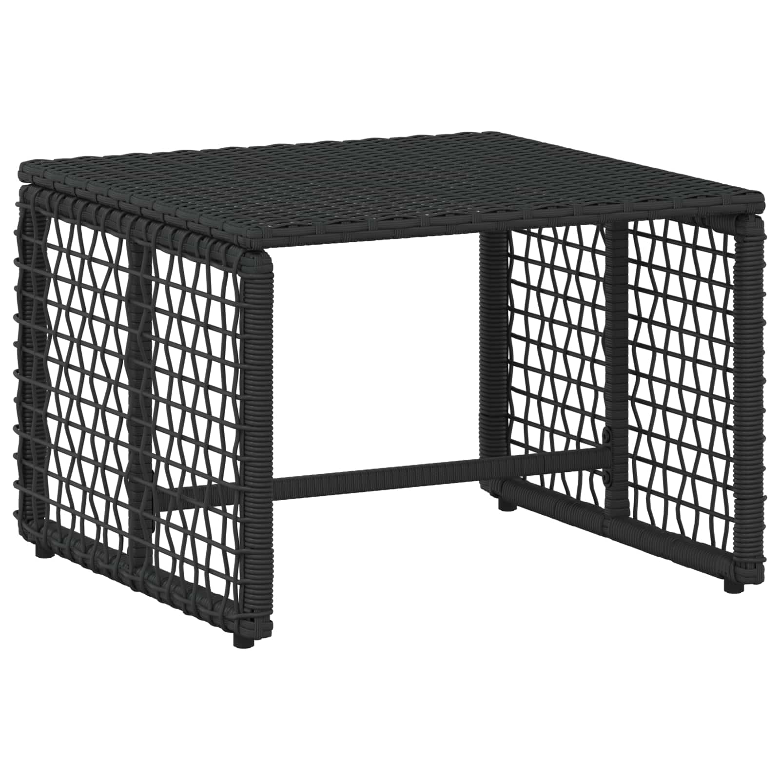 Set di Mobili da Esterno con cuscino 5 pcs Nero e Bianco | homemem39