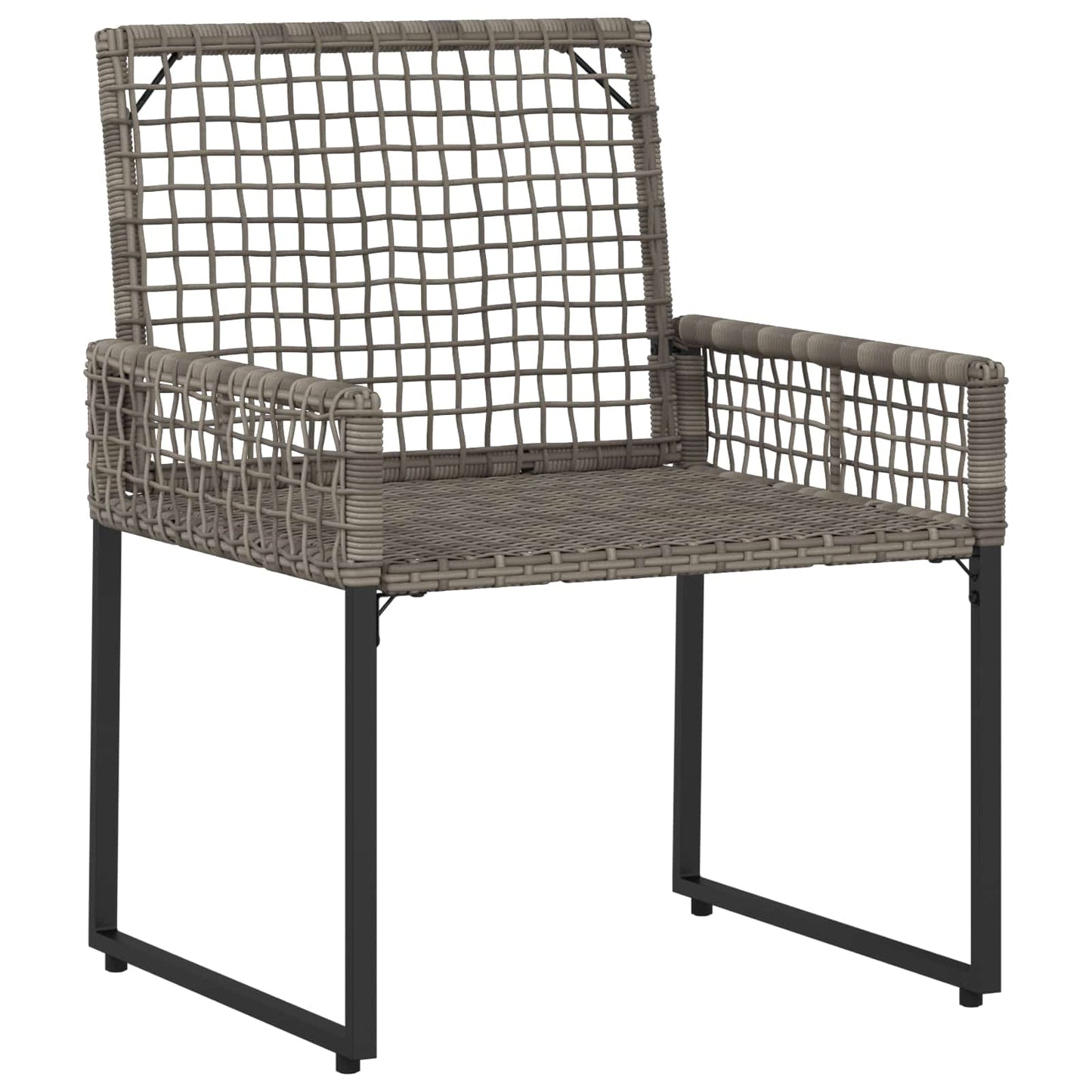 Set di Mobili da Esterno con cuscino 5 pcs Grigio e Blu Navy | homemem39