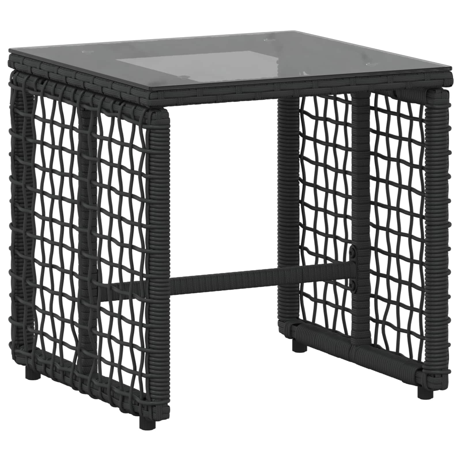 Set di Mobili da Esterno con cuscino 5 pcs Nero e Turchese | homemem39