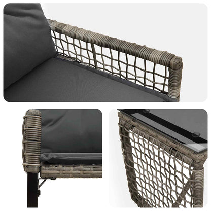 Set di Mobili da Esterno con cuscino 3 pcs Grigio | homemem39