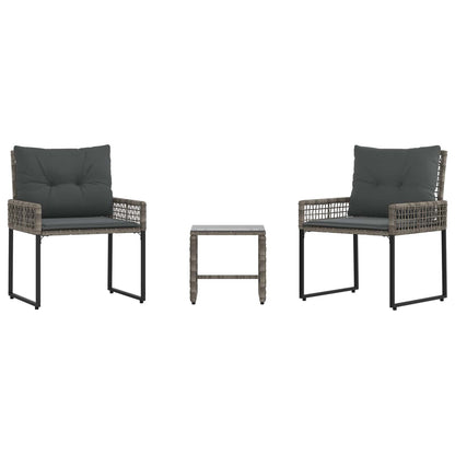 Set di Mobili da Esterno con cuscino 3 pcs Grigio | homemem39