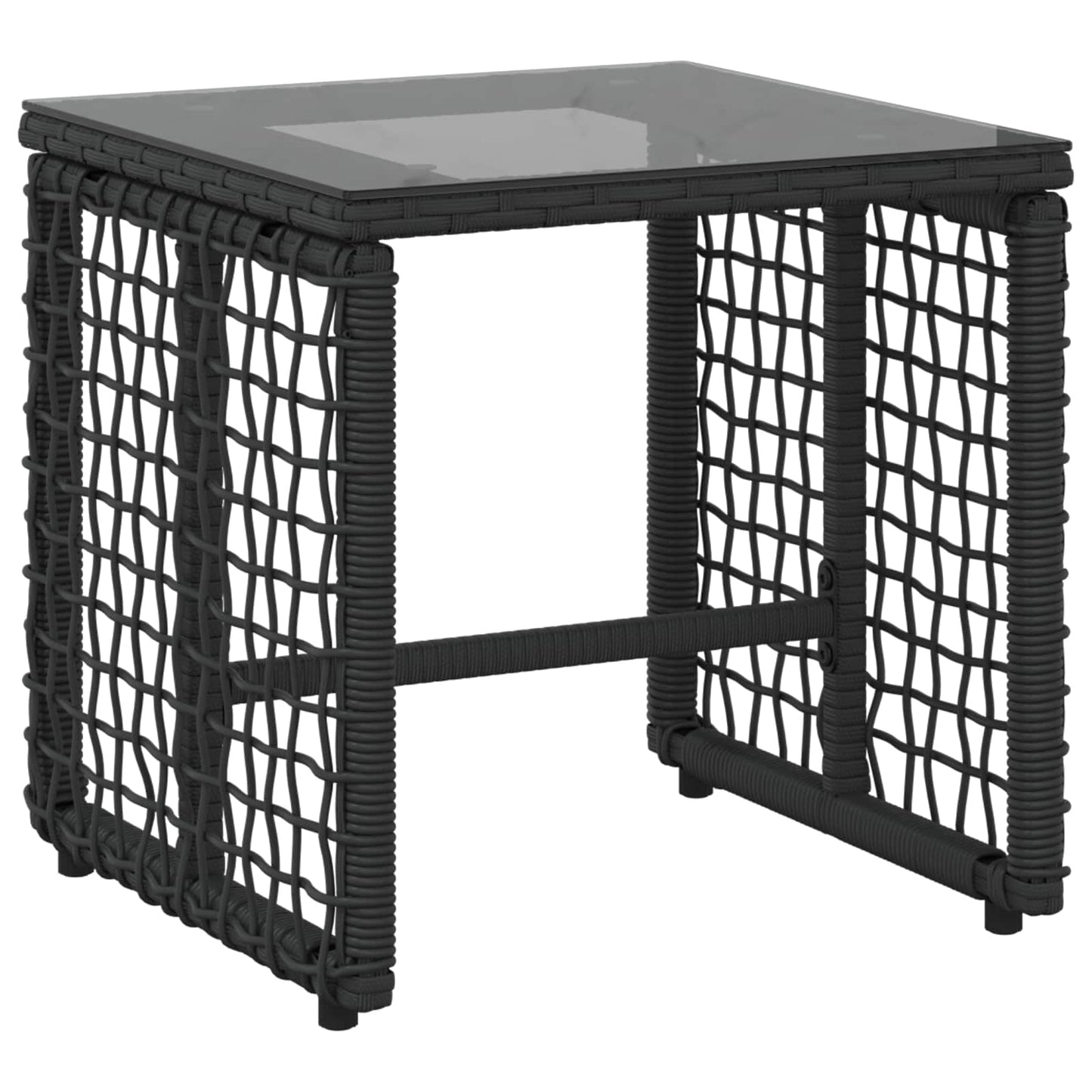 Set di Mobili da Esterno con cuscino 3 pcs Nero e Turchese | homemem39