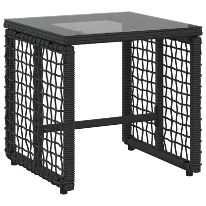 Set di Mobili da Esterno con cuscino 3 pcs Nero e Turchese | homemem39