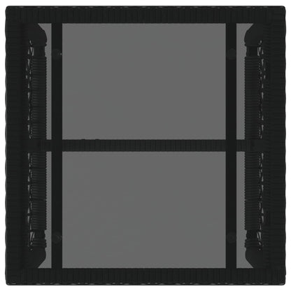 Set di Mobili da Esterno con cuscino 3 pcs Nero e Turchese | homemem39