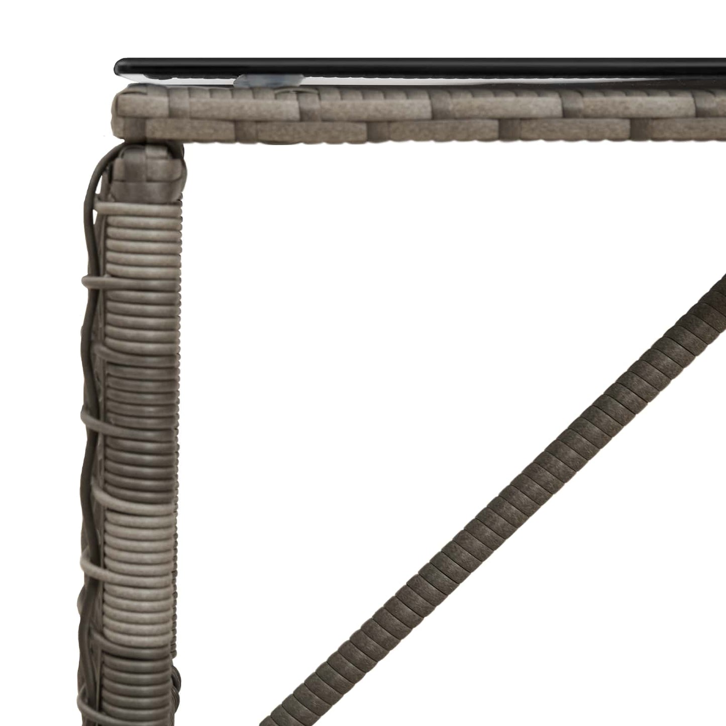 Tavolo da Esterno Grigio e Nero 80 x 40 x 40 cm | homemem39