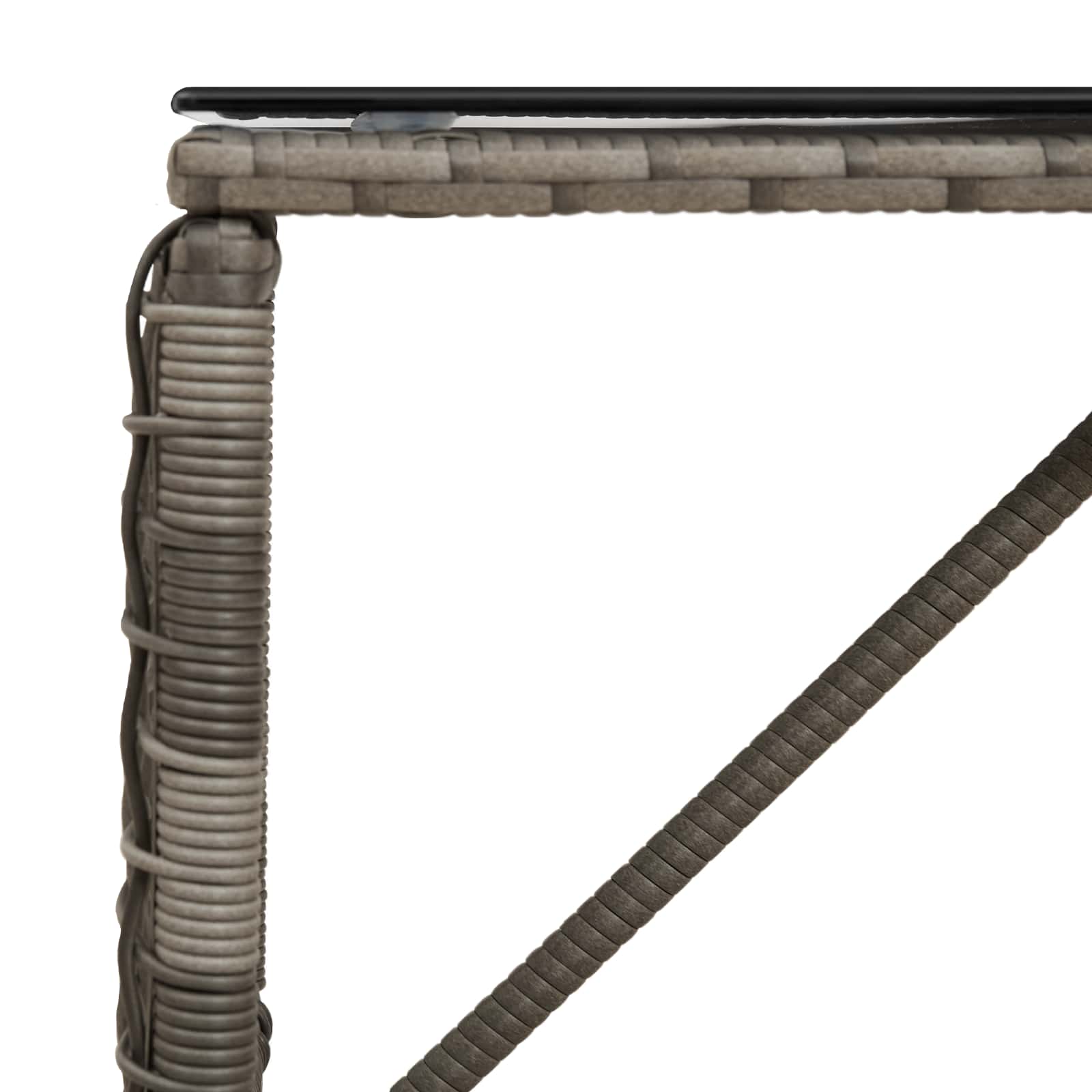 Tavolo da Esterno Grigio e Nero 80 x 40 x 40 cm | homemem39