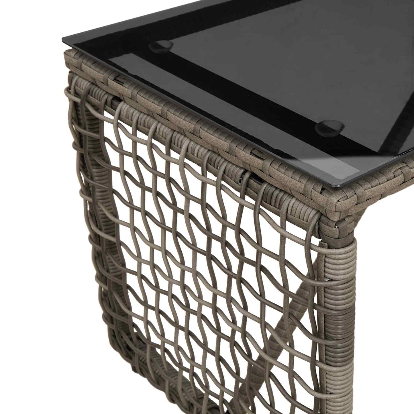 Tavolo da Esterno Grigio e Nero 80 x 40 x 40 cm | homemem39