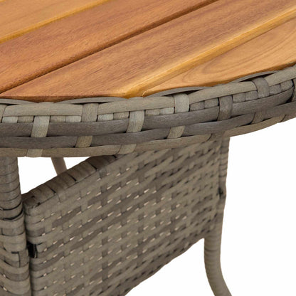 Tavolo per la cena Grigio e Acacia 70 x 70 x 73 cm | homemem39