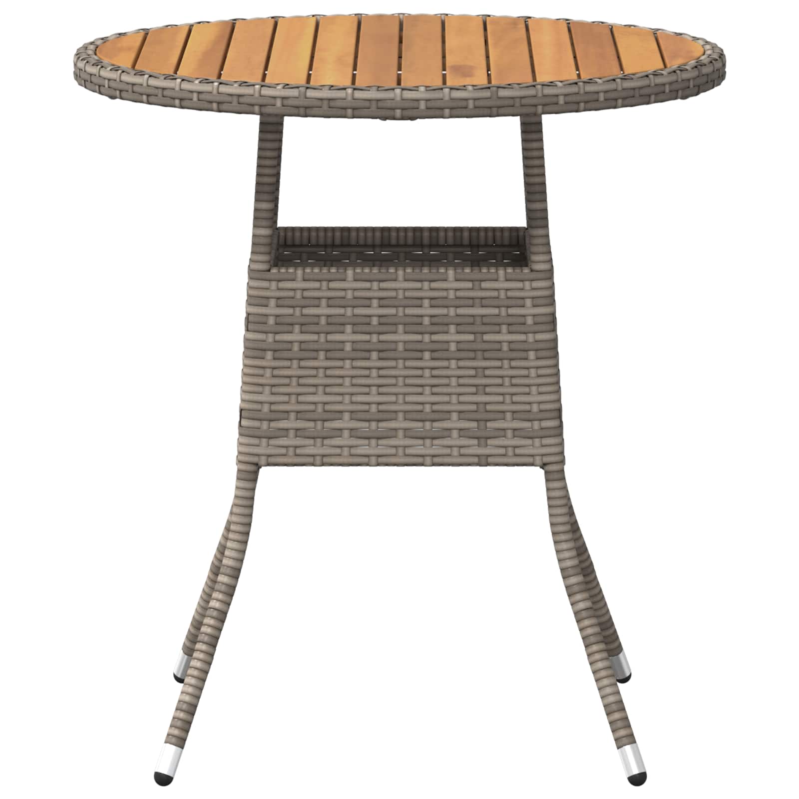 Tavolo per la cena Grigio e Acacia 70 x 70 x 73 cm | homemem39
