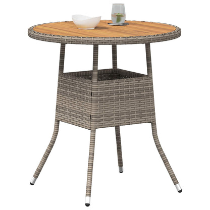 Tavolo per la cena Grigio e Acacia 70 x 70 x 73 cm | homemem39