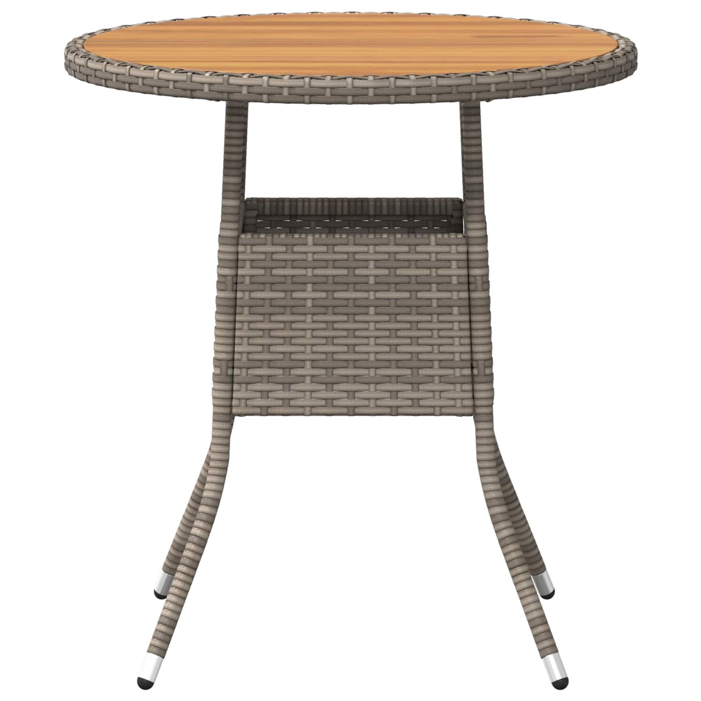 Tavolo per la cena Grigio e Acacia 70 x 70 x 73 cm | homemem39
