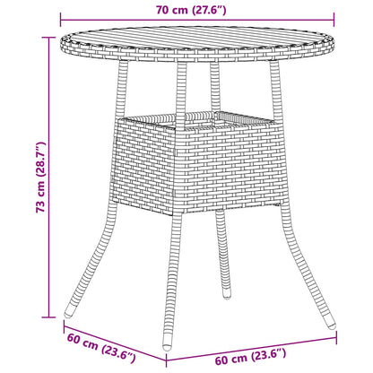 Tavolo per la cena Grigio e Acacia 70 x 70 x 73 cm | homemem39