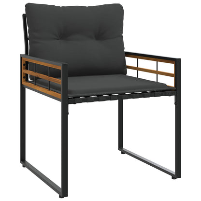 Set di Mobili da Esterno con cuscino 4 pcs Grigio tenue