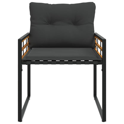 Set di Mobili da Esterno con cuscino 4 pcs Grigio tenue