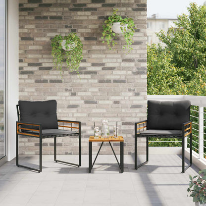 Set di Mobili da Esterno con cuscino 3 pcs Grigio tenue