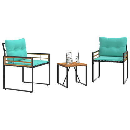Set di Mobili da Esterno con cuscino 3 pcs Turchese