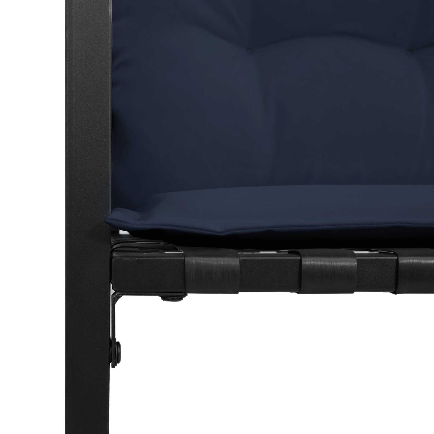 Panchetta in Legno a Strati con cuscino Navy 114 x 55 x 77 cm | homemem39