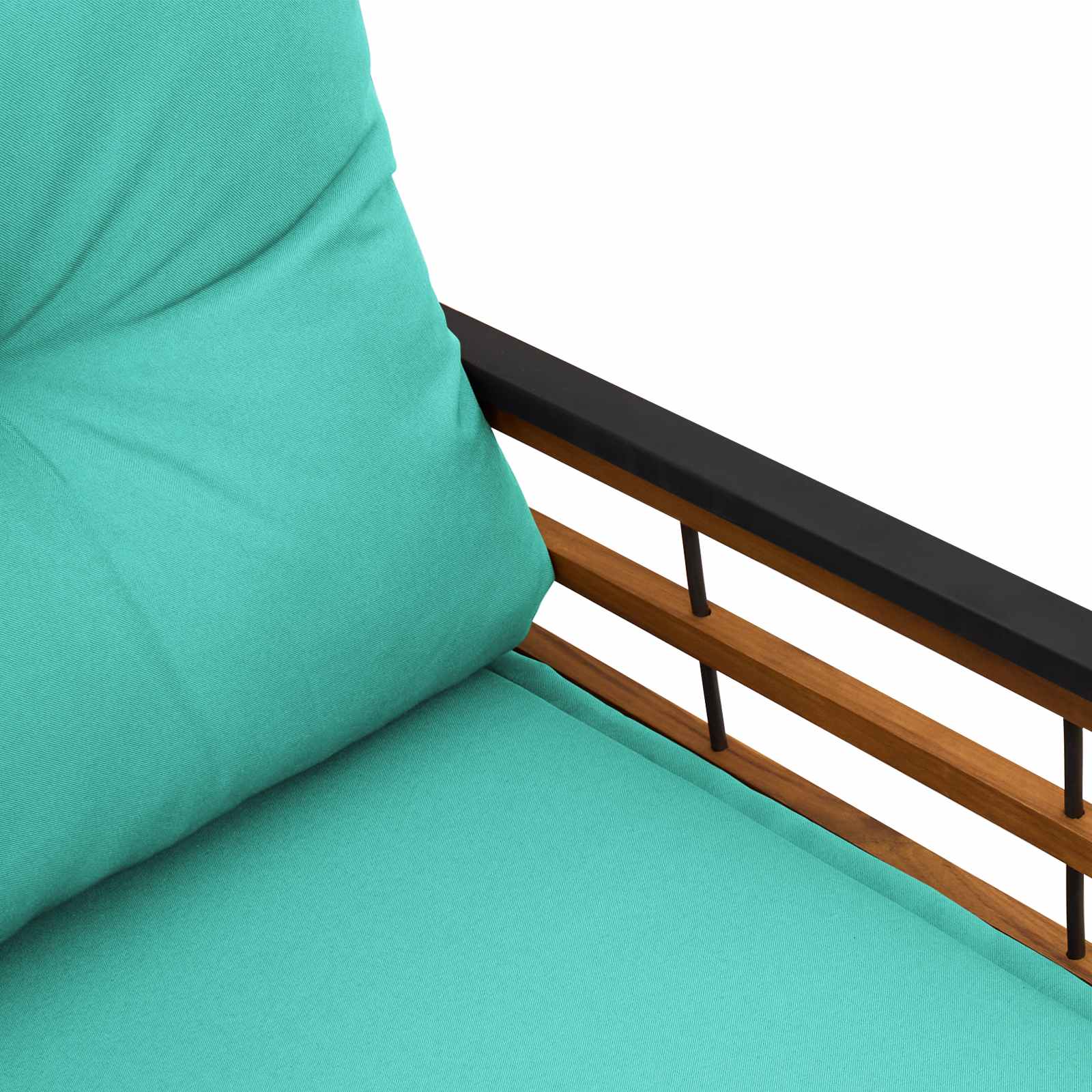 Panchetta in Legno a Strati Turchese 114 x 55 x 77 cm | homemem39
