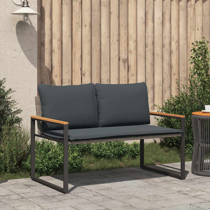 panchina Grigio e Grigio Scuro 115 x 65 x 72 cm Rattan | homemem39