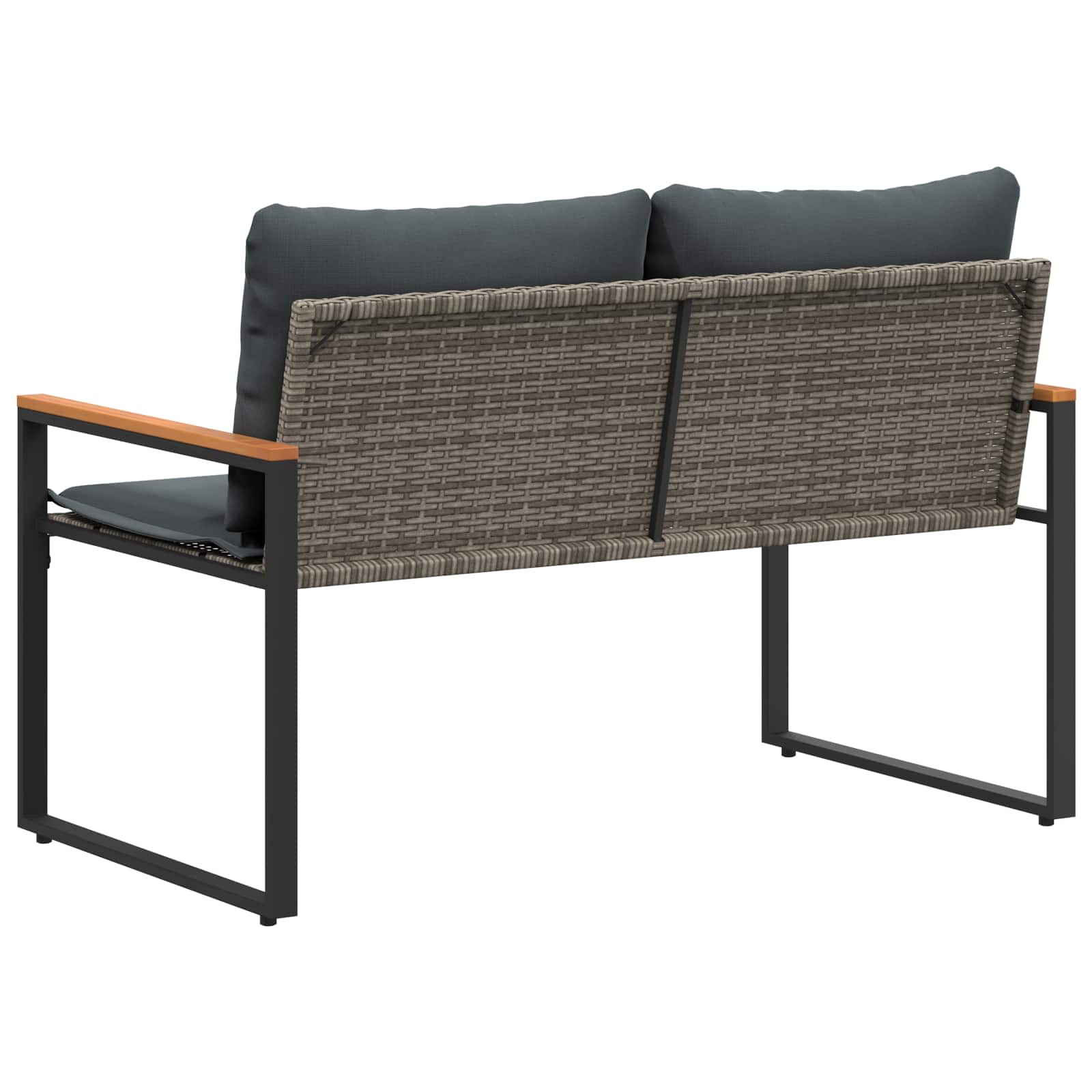 panchina Grigio e Grigio Scuro 115 x 65 x 72 cm Rattan | homemem39