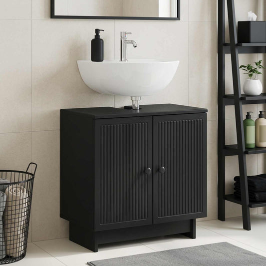 Armadio per Lavabo da Bagno EDE Nero 59,5 x 31,5 x 59 cm