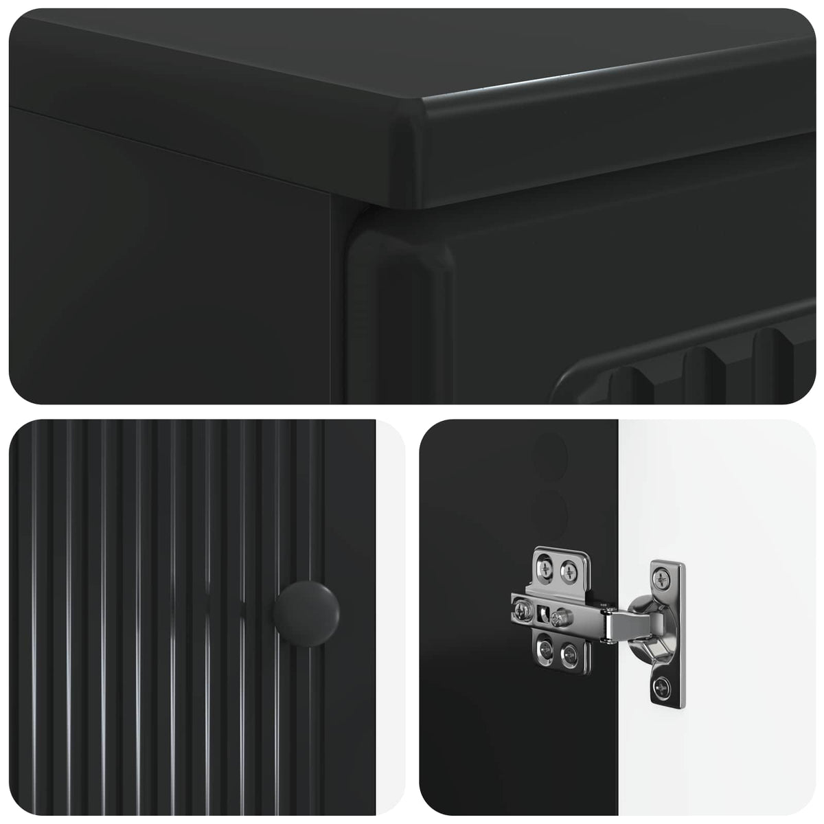Armadio per Lavabo da Bagno EDE Nero 59,5 x 31,5 x 59 cm