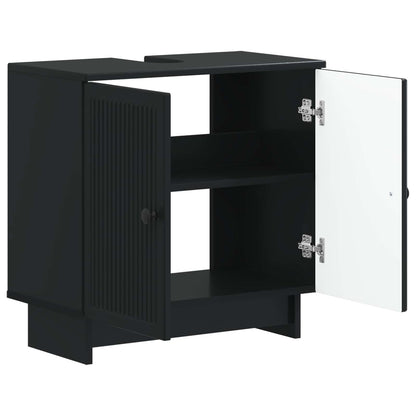 Armadio per Lavabo da Bagno EDE Nero 59,5 x 31,5 x 59 cm