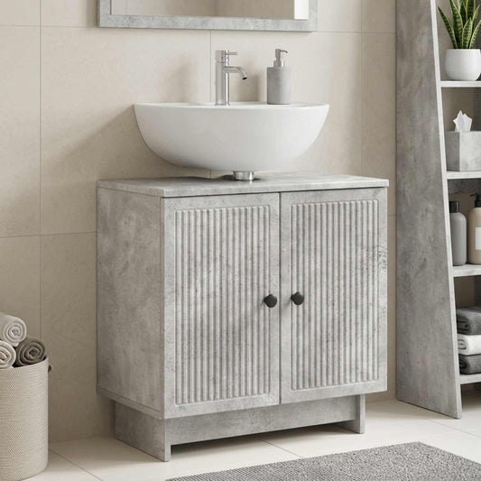 Armadio per Lavabo da Bagno EDE Grigio Cemento